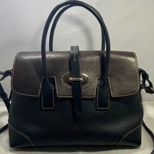 Dooney & Bourke Black and Brown Satchel